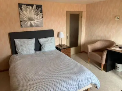 Un ou plusieurs lits dans un hébergement de l'établissement ALSACE GITE 5 PERSONNES - 3 CHAMBRES - 2 SDB