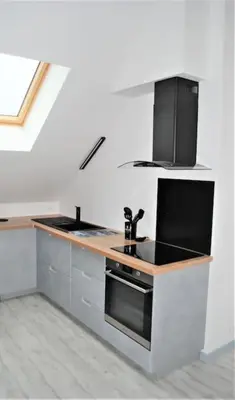 Cuisine ou kitchenette dans l'établissement Appartement 6 pers centre Gérardmer