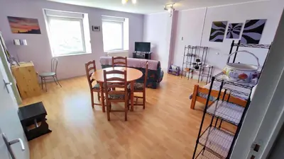 Télévision ou salle de divertissement dans l'établissement PARME Appt spacieux et calme plein sud, vue panoramique