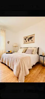 Un ou plusieurs lits dans un hébergement de l'établissement Appartement de charme proche de Colmar
