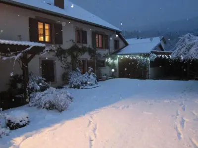 L'établissement Gîte des Grands Clos en hiver