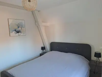 Un ou plusieurs lits dans un hébergement de l'établissement Appartement 3 pièces tout confort, Aux Portes de Colmar