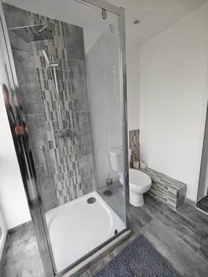 Salle de bains dans l'établissement Maison 5 chambres proche Basel Germany