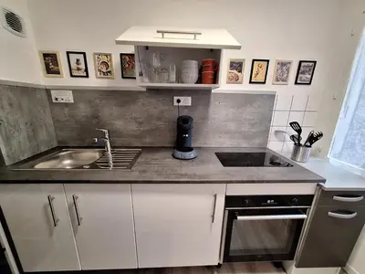 Cuisine ou kitchenette dans l'établissement Urban Green Spirit - Centre historique, familial