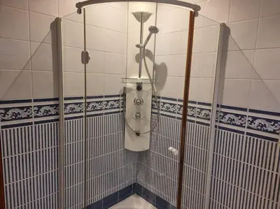 Salle de bains dans l'établissement La Maison Chamarrée