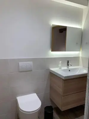 Salle de bains dans l'établissement Studio les Hirondelles - 2 personnes à Ribeauvillé