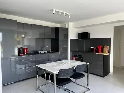 Cuisine ou kitchenette dans l'établissement Oasis tout confort à Bergheim, Alsace