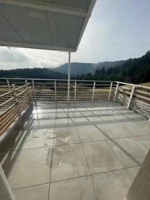 Balcon ou terrasse dans l'établissement Beau duplex vue sur le Lac Blanc