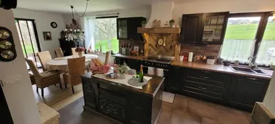 Cuisine ou kitchenette dans l'établissement Silence of Alsace