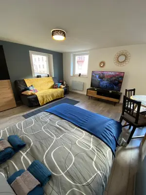 Un ou plusieurs lits dans un hébergement de l'établissement Studio tout confort, à 2 min de Colmar
