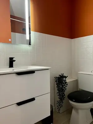 Salle de bains dans l'établissement Proche Centre Mulhouse - Studio cosy