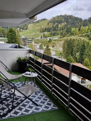 Vue générale sur la montagne ou vue sur la montagne depuis l'appartement