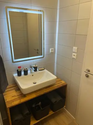 Salle de bains dans l'établissement Appartement 11 - Au cœur du Lac Blanc