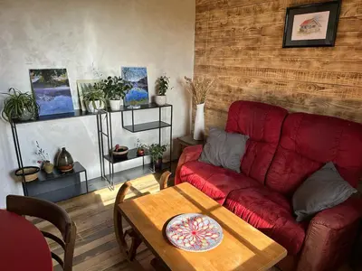 Coin salon dans l'établissement Le chalet Lili