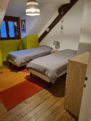 Un ou plusieurs lits dans un hébergement de l'établissement Appartement centre-ville (Chez Antoine)