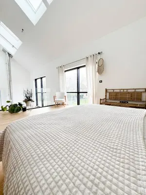 Un ou plusieurs lits dans un hébergement de l'établissement Penthouse *A la belle étoile*