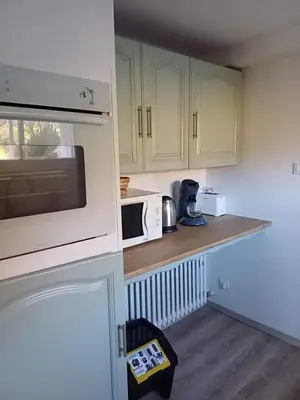 Cuisine ou kitchenette dans l'établissement Studio charmant à Cornimont, 30 m², terrasse ensoleillée