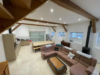Coin salon dans l'établissement Gite des 5V