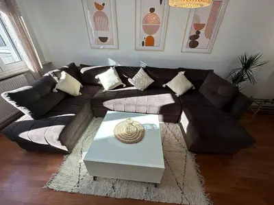 Coin salon dans l'établissement Magnifique appartement F3. 4 à 6 personnes