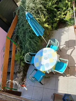 Jardin de l'établissement 4 gites individuels à Kaysersberg
