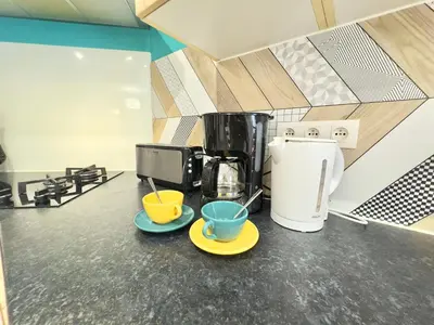 Cuisine ou kitchenette dans l'établissement La maison d'Audrey - maison au pied du Hahenberg - au calme - parking gratuit