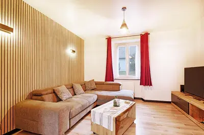Coin salon dans l'établissement Le Chtit Appart - Joli appt vue montagne