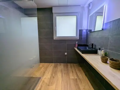 Cuisine ou kitchenette dans l'établissement Maison Gite Le Skieur
