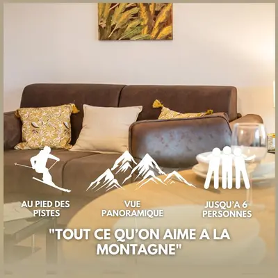 Coin salon dans l'établissement Le Belvédère du Lac Blanc