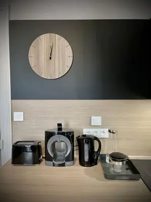 Cuisine ou kitchenette dans l'établissement Grand studio confortable situé en centre ville