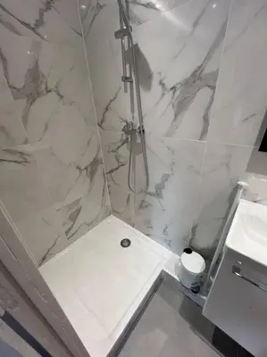 Salle de bains dans l'établissement Esprit Italie, joli studio au coeur de Mulhouse