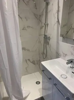 Salle de bains dans l'établissement Esprit Suisse, Joli studio au coeur de Mulhouse