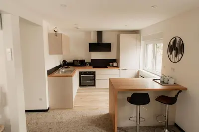 Cuisine ou kitchenette dans l'établissement Gîte Relais Duplex à 5 minutes du Centre de Colmar