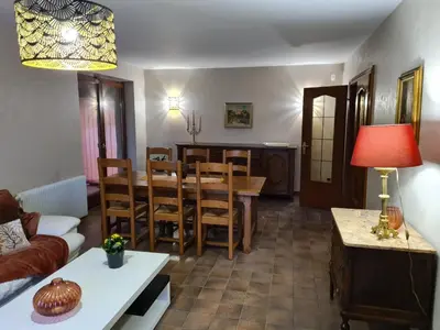 Coin salon dans l'établissement Gîte 