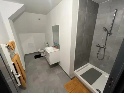Salle de bains dans l'établissement Le petit Riquewihr