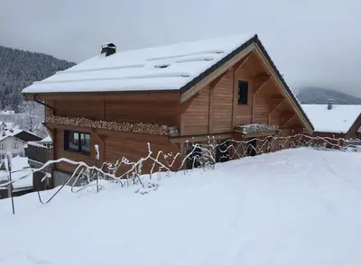 L'établissement Chalet de Luxe Spacieux - 8 pers- Sauna & Jacuzzi en hiver