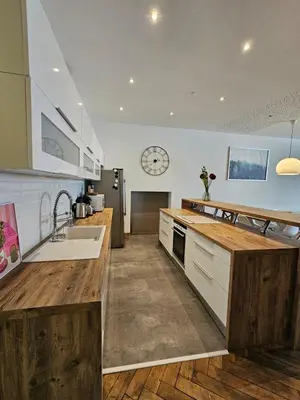 Cuisine ou kitchenette dans l'établissement Le loft K- centre Colmar - jusqu'à 10 personnes