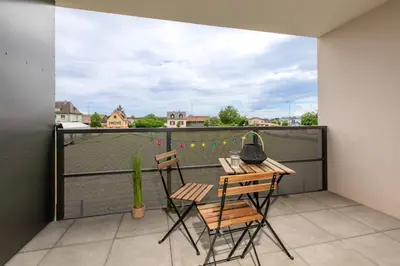 Balcon ou terrasse dans l'établissement La belle vue