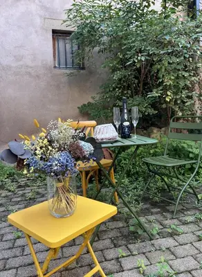 Jardin de l'établissement Gite See You Soon - Studio Wood