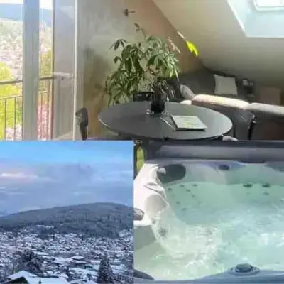 appartement la fleur d'abeille avec une belle vue et spa