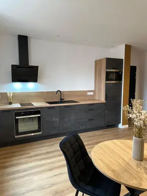 Cuisine ou kitchenette dans l'établissement Appartement de la gare