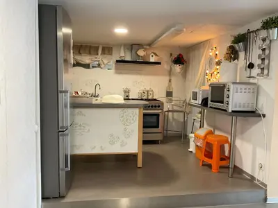 Cuisine ou kitchenette dans l'établissement Gîte EMOZIONE