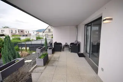 Balcon ou terrasse dans l'établissement Appartement Sélestat
