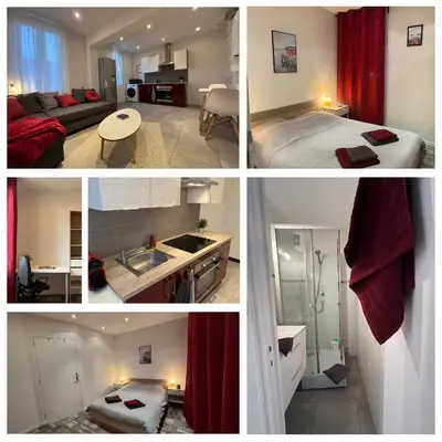 Coin salon dans l'établissement Le Scandinave, cosy et lumineux, proche GE-Alstom-UTBM, PrimeVideo, Wifi