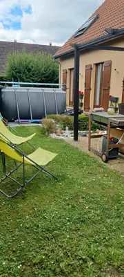Jardin de l'établissement Chez Serge et Francine