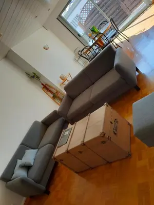 Coin salon dans l'établissement Appartement proche du Coeur de Colmar et de la gare