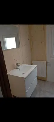Salle de bains dans l'établissement Le petit Yves
