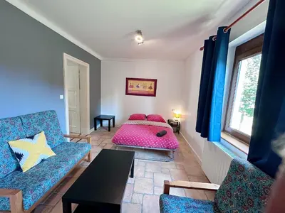 Un ou plusieurs lits dans un hébergement de l'établissement Gîte de Juliana 4 ou 6 personnes