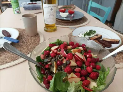 Nourriture dans la maison d'hôtes ou à proximité
