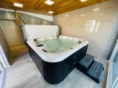 Salle de bains dans l'établissement Gîte du Tonnelier