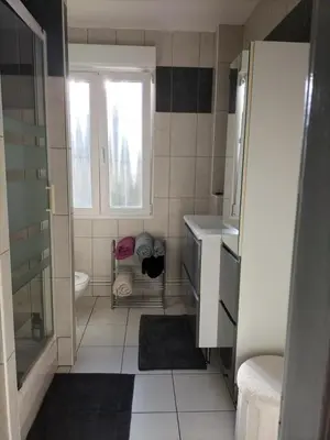 Salle de bains dans l'établissement Escale
